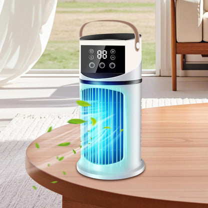 GENERIC Climatiseur De Bureau – 15,5 X 15,5 X 27 Cm, Unité Portable ABS, Purifiant à Neuf Vitesses Réglable, Ventilateur De Refroidissement Personnel, Refroidisseur D'air Par évaporation | Pour