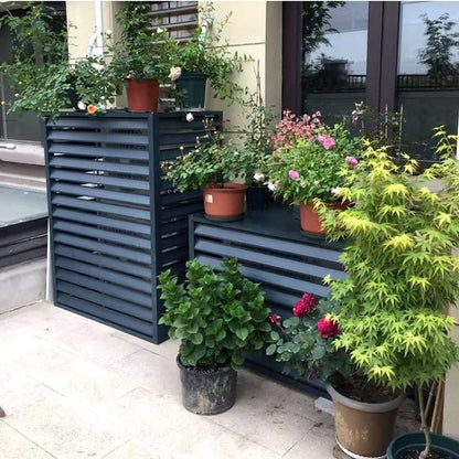  Housse De Protection En Aluminium Pour Climatiseur Extérieur Toutes Saisons – Écran De Protection Décoratif Pour Climatiseurs Centraux Et Bouclier élégant Résistant Aux Intempéries