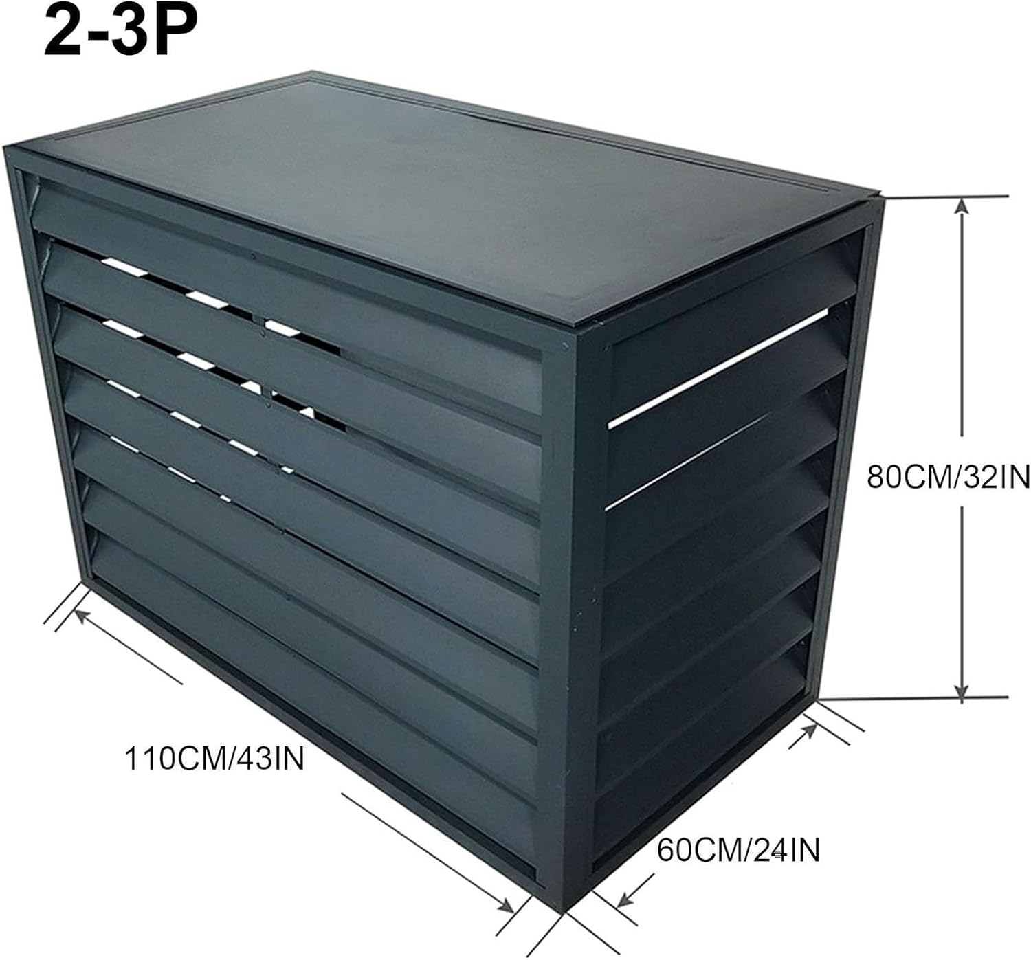  Housse De Climatiseur En Aluminium Et Bouclier De Pompe à Chaleur, Clôture De Protection Extérieure Pour Mini Climatiseur Séparé, Housse Extérieure Résistante Aux Intempéries, Solution Cachée Pour