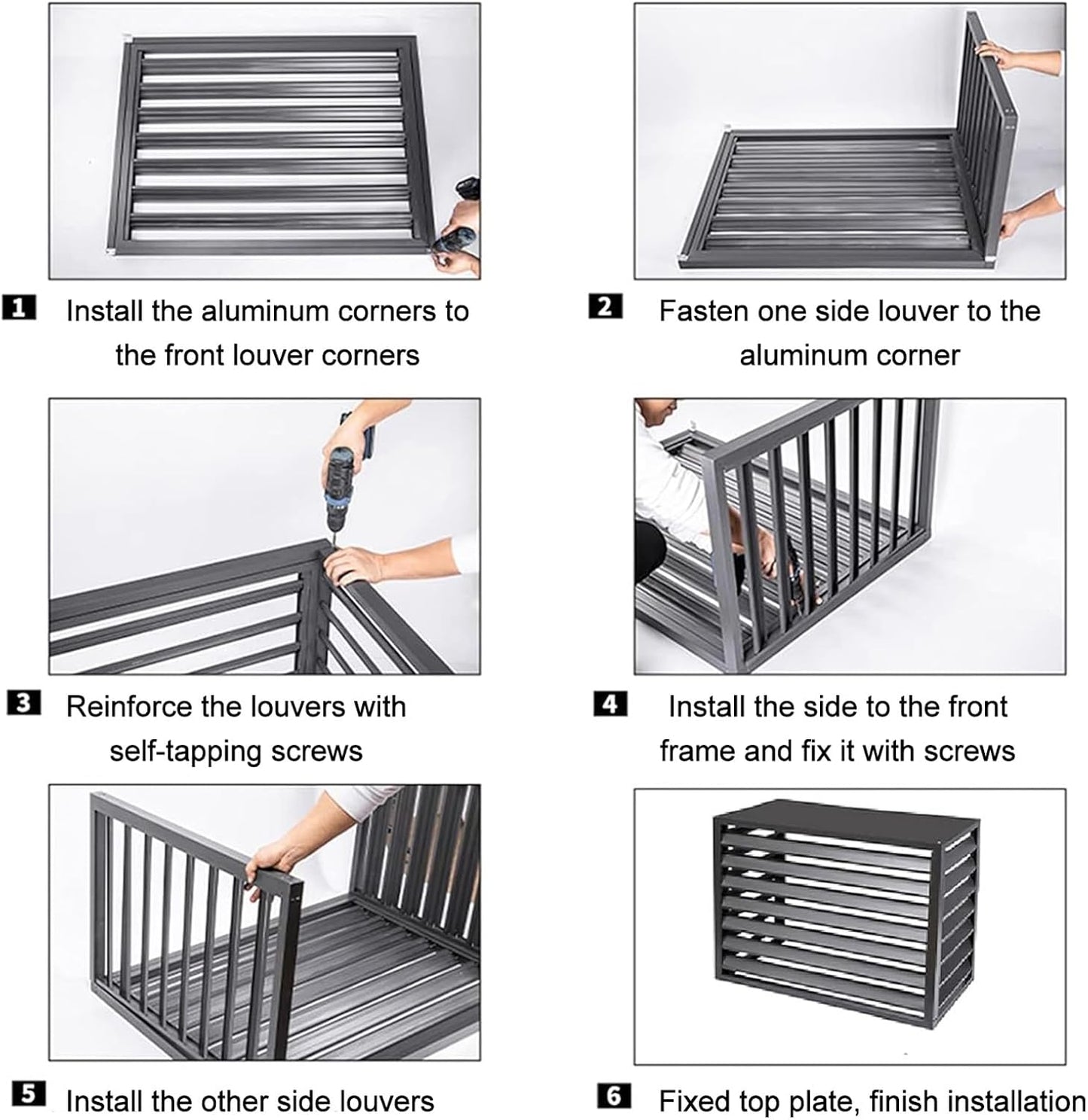 GENERIC Housse De Protection Pour Climatiseur Extérieur – Protection Imperméable En Aluminium Pour Unité De Climatisation Idéale Pour Une Utilisation En Extérieur, Empêche L'accès Des Animaux Et Les Débris