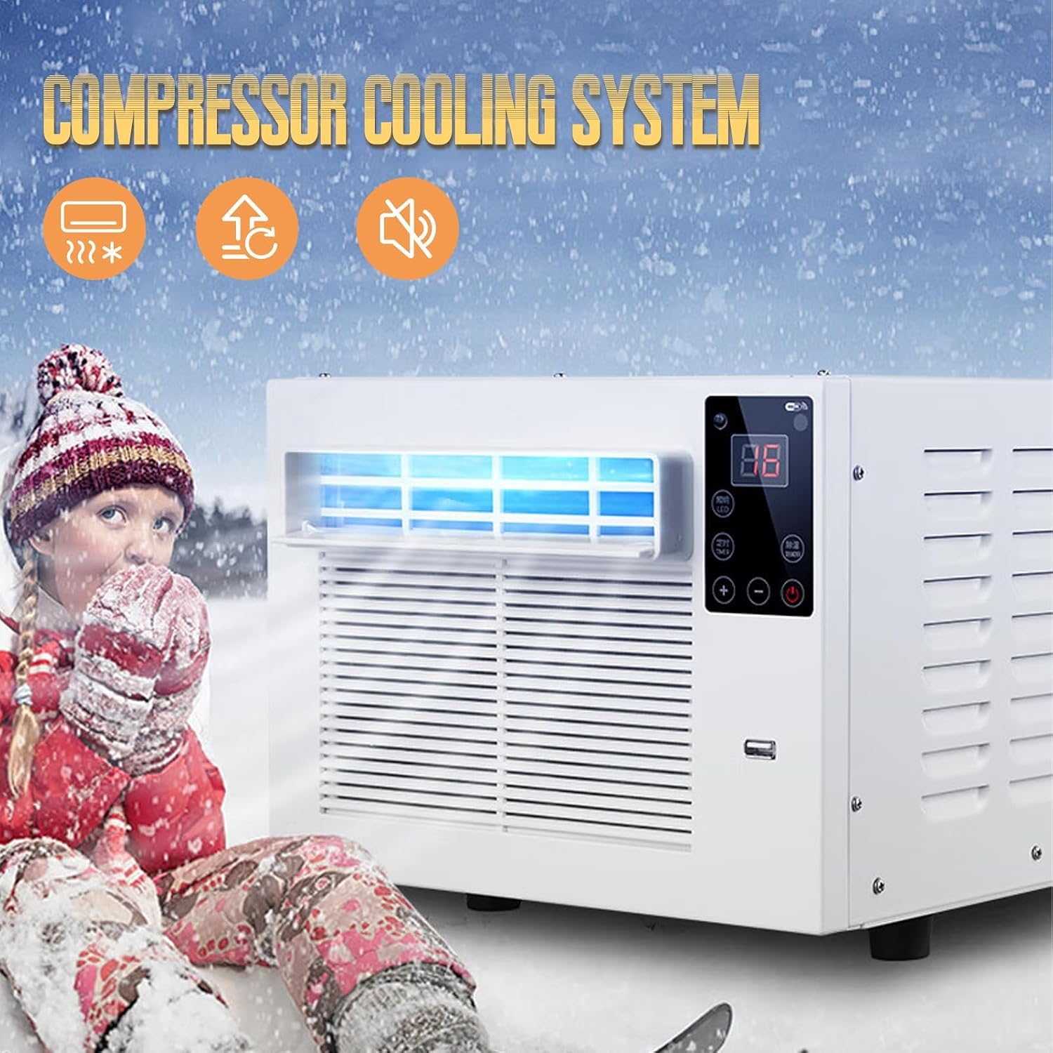  Climatiseur Portable 1900 BTU, 550W Déshumidificateur Avec Roulettes, Unité De Climatisation Silencieuse Pour Le Dortoir De Chambre, Mini Ventilateur énergétique Avec Télécommande Et Conduit D'échappe