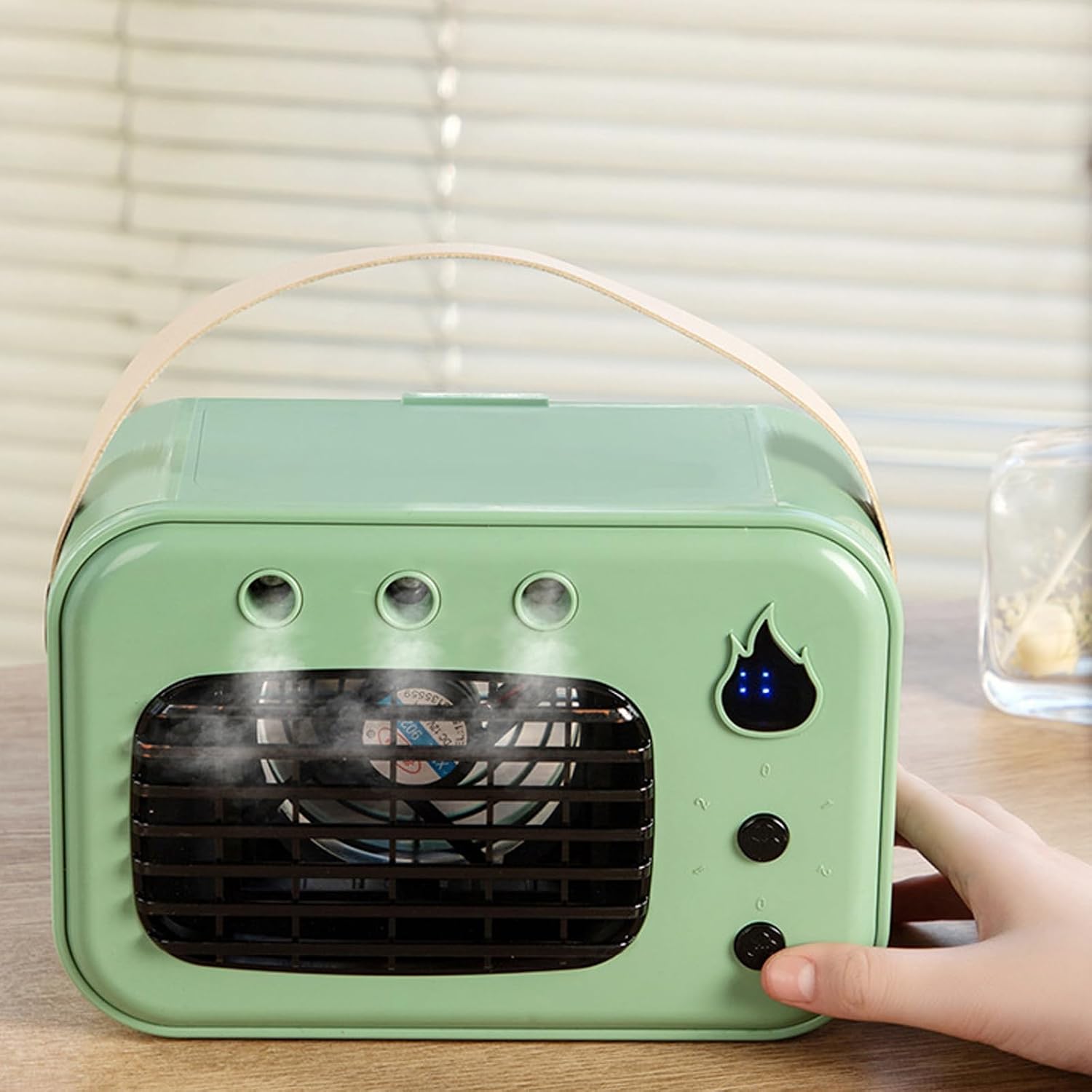  Refroidisseur D ' Air De Bureau Alimenté Par USB Avec 3 Réglages Et Fonction D ' Humidité Pour Refroidisseur Par évaporation à Usage Domestique