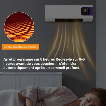  Kouamor Climatiseur Mural Et Radiateur Soufflant 1 En 1, 2 000 W, Portable, Petit Climatiseur, Avec Télécommande, Température De L'air Froid Non Réglable, Disponible Toute