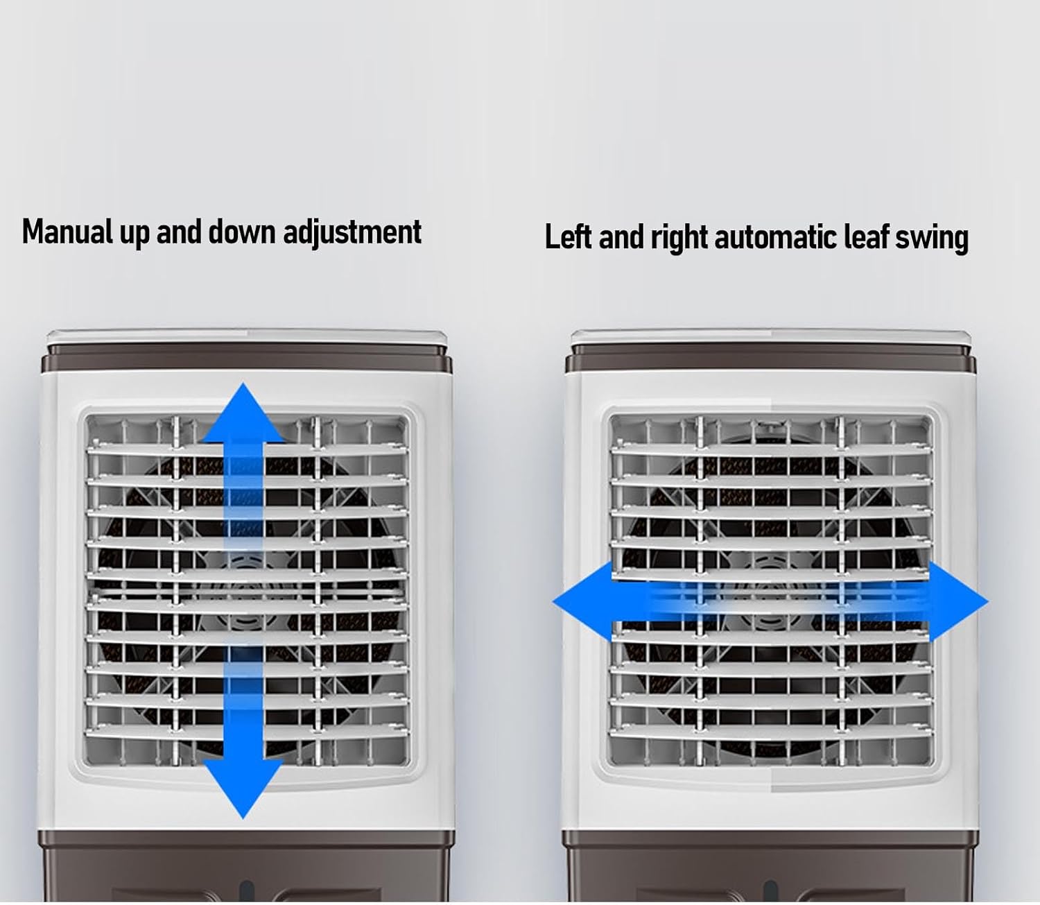  Climatiseur Par évaporation 26 L Portable 3000 M³h à Rotation Automatique 3 En 1 Avec Humidification 3 Vitesses 2 Blocs De Glace Pour La Maison, Le Bureau, Le Jardin