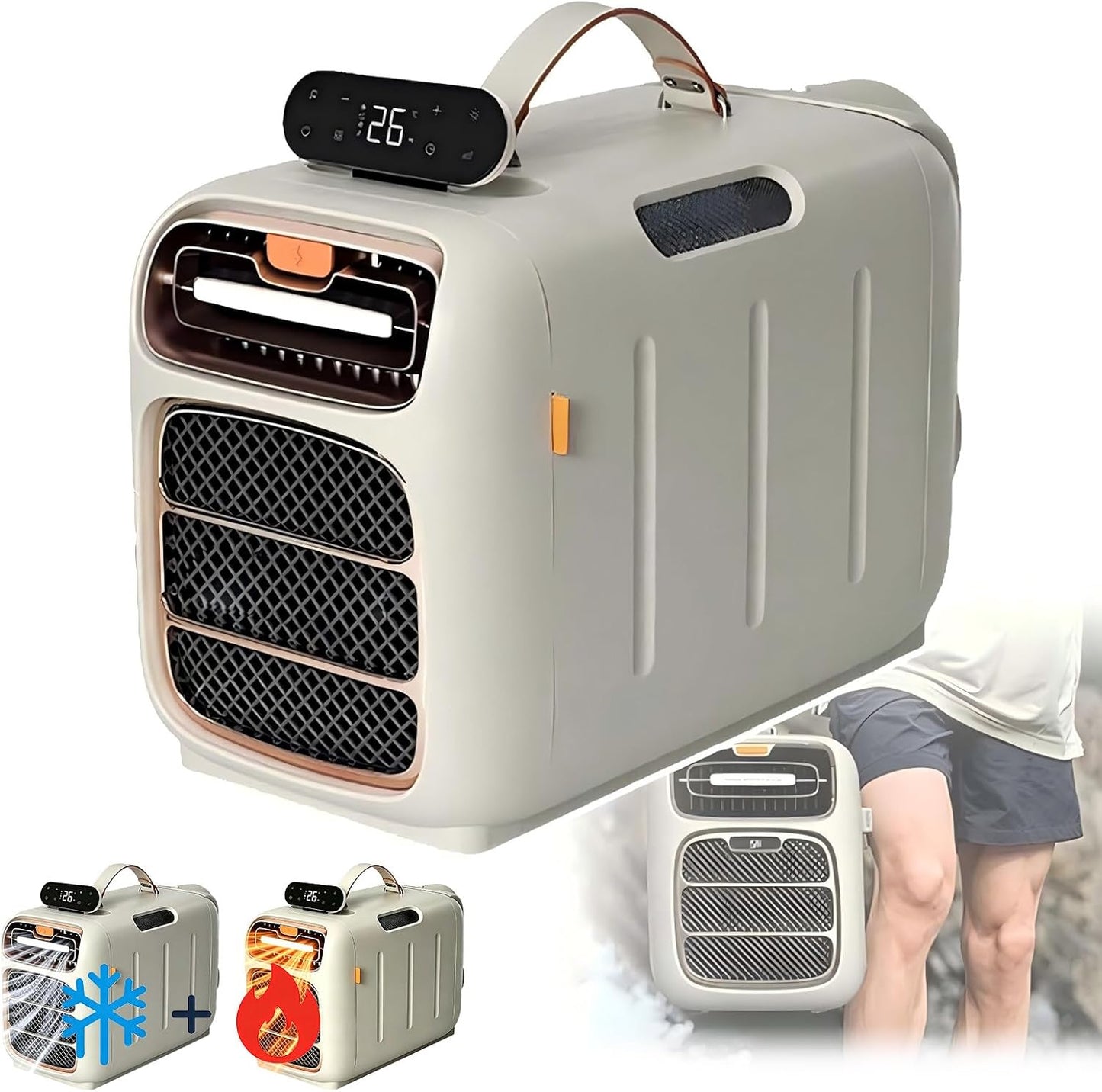  Climatiseur Mobile 4700 BTU, 3 En 1 Climatisation Avec Déshumidificateur Chauffage Et Mode Sommeil, Clim Mobile Silencieuse, Kit Fenêtre Fourni, Télécommande, Minuterie 24H