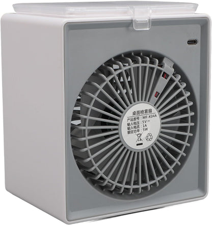  Jectse REFROIDISSEUR D'AIRS PAR ÉVAPORATION, Ventilarice De RefroidIlement Portable Avec Atomiseur à Ultrasons, Mode Brise, 2 Niveaux De Brume, 3 Visses De Ventilateur, Minuterie Et