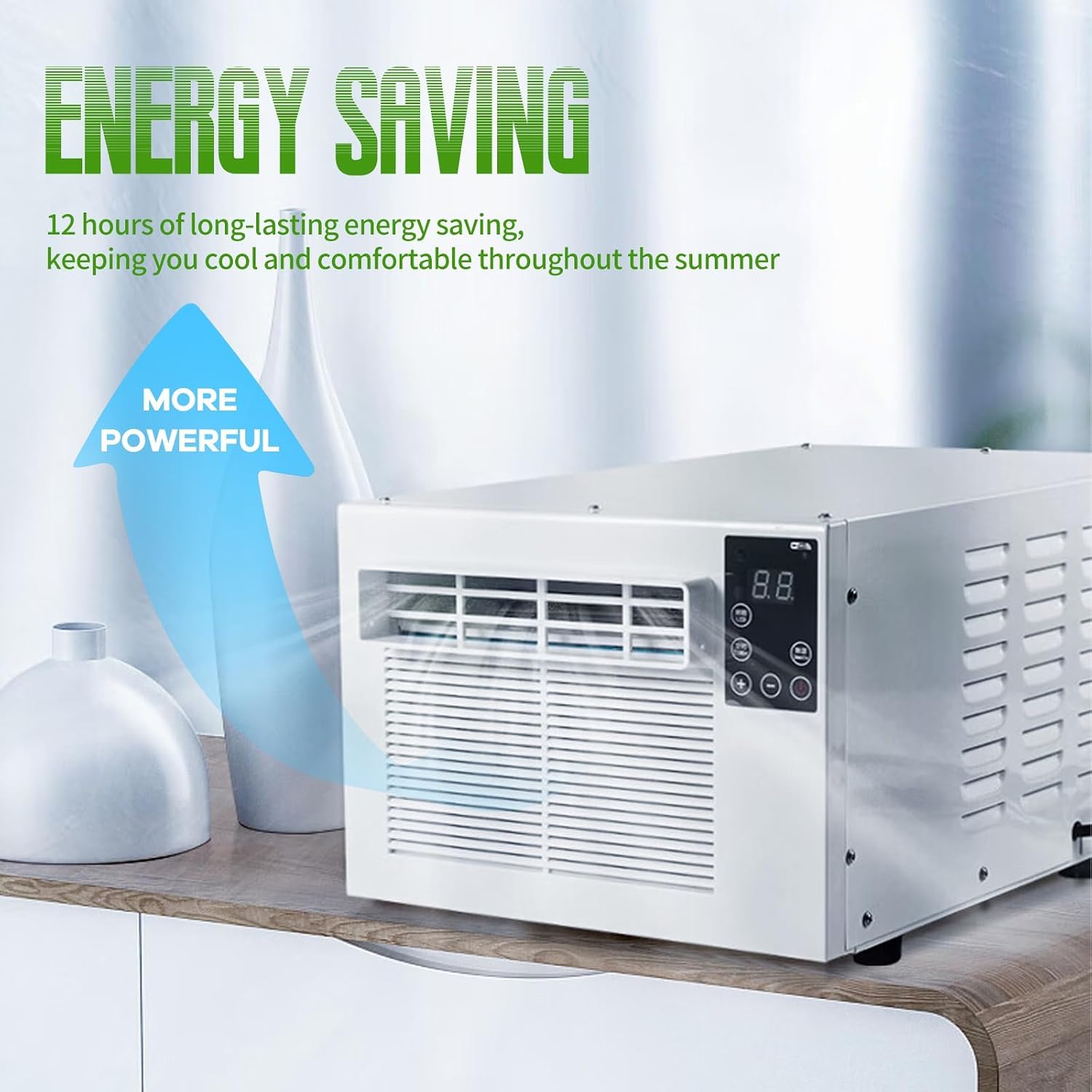  Climatiseur Portable 1900 BTU, 550W Déshumidificateur Avec Roulettes, Unité De Climatisation Silencieuse Pour Le Dortoir De Chambre, Mini Ventilateur énergétique Avec Télécommande Et Conduit D'échappe
