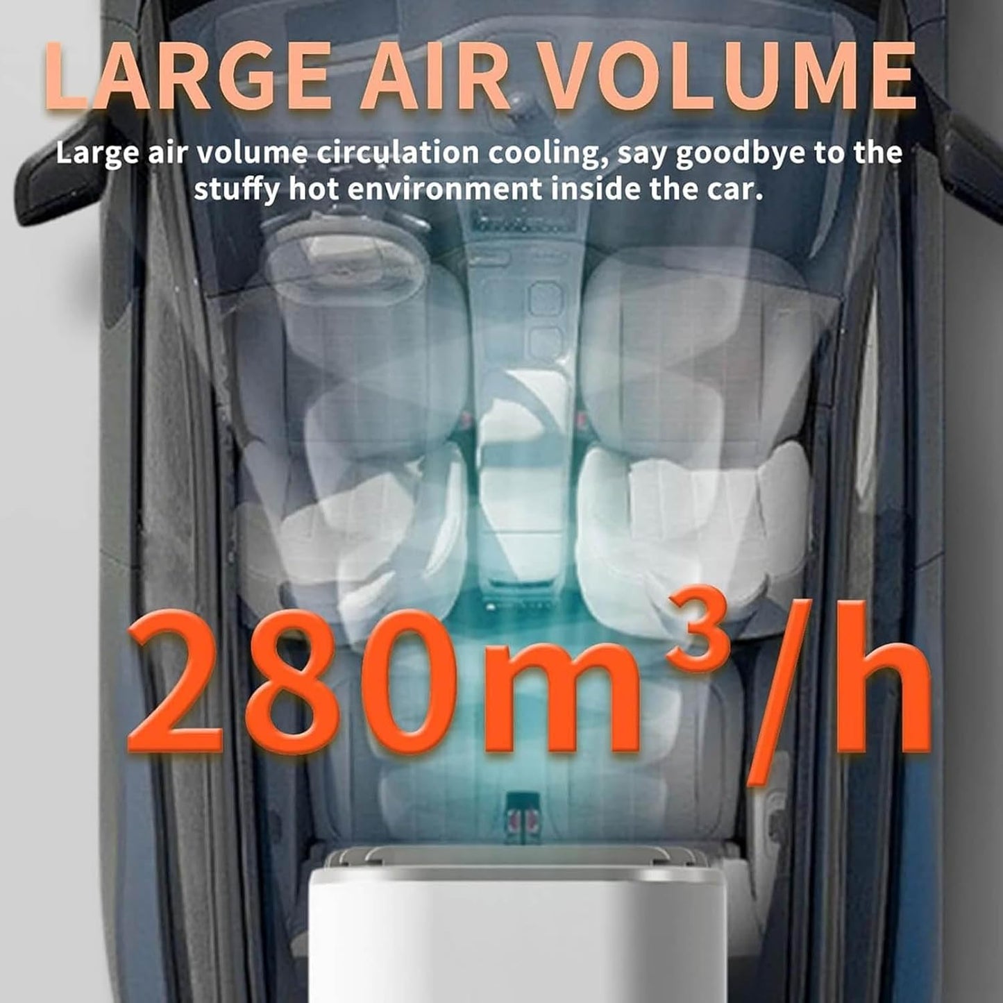  Climatiseur Portable, 3 Modes De Débit D'air, Refroidisseur D'air Extérieur Pour Le Camping, Camping-Car Et Usage Domestique, Ventilateur Personnel Compact Pour La Chambre Et Le Bureau