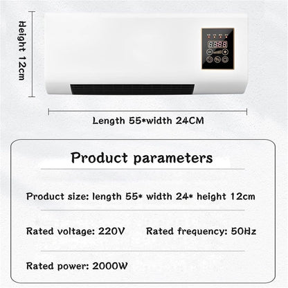  Climatiseur Avec Télécommande, Chauffage à 40°C, 3 Sec.Réchauffement Rapide, 30dB Calme, 8h Minuterie, Écran Tactile, Compact Pour Bureau Et Chambre