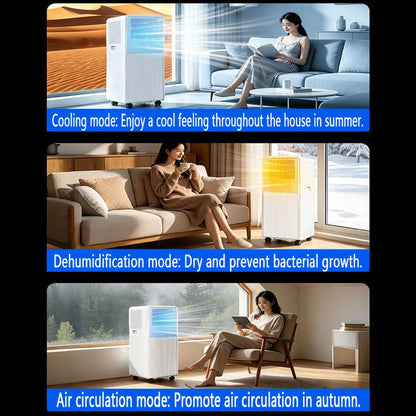  Climatiseur Portable 8000 BTU, Unité De Climatisation Silencieuse Avec Déshumidificateur De Refroidissement Et Ventilateur Pour Les Chambres Jusqu'à 300 Pieds Carrés, Télécommande, 24h Minuterie Et Fe