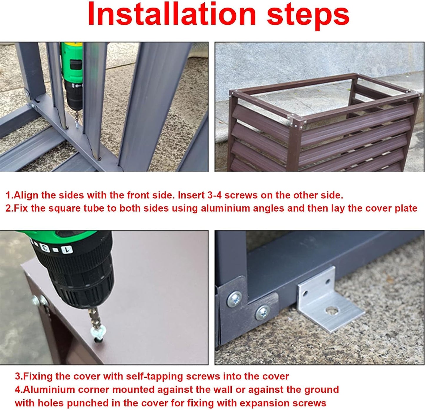 GENERIC Housse De Protection Imperméable En Aluminium Pour Climatiseur - Mini Pompe à Chaleur Fendue - Protection Contre La Pluie - Résistante Aux UV Et Aux Intempéries