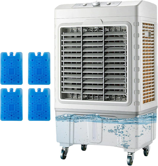  Ventilateur D'air évaporatif Commercial 55L Réservoir D'eau, 3 Vitesses, Oscillation De 120 ° Pour L'extérieur