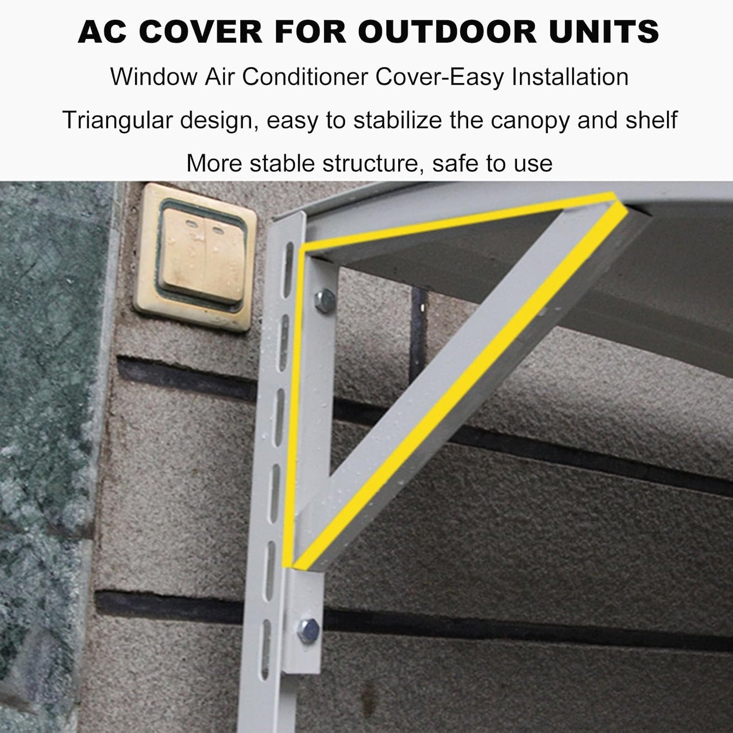  Housse De Protection Robuste Pour Mini Climatiseur Split, Support De Climatiseur, Support De Condenseur, Support De Traitement D'air, Base De Pompe à Chaleur, Protection