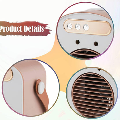  Colcolo Climatiseur Portable, Ventilateur Personnel Compact Avec, Petit Et Silencieux, Mini Rafraîchisseur D'air Par évaporation Pour Chambre,