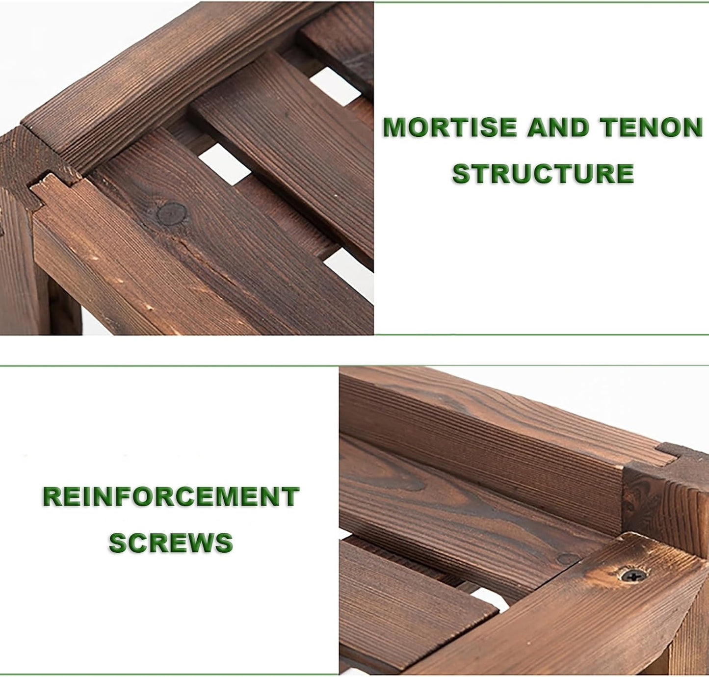  DOSSAE Couverture De Climatiseur En Bois,D'écran De Confidentialité Antivol De La Vie,Cache Climatiseur Pour Unité Extérieure En Bois,Carbonisé, Facile À Installer.