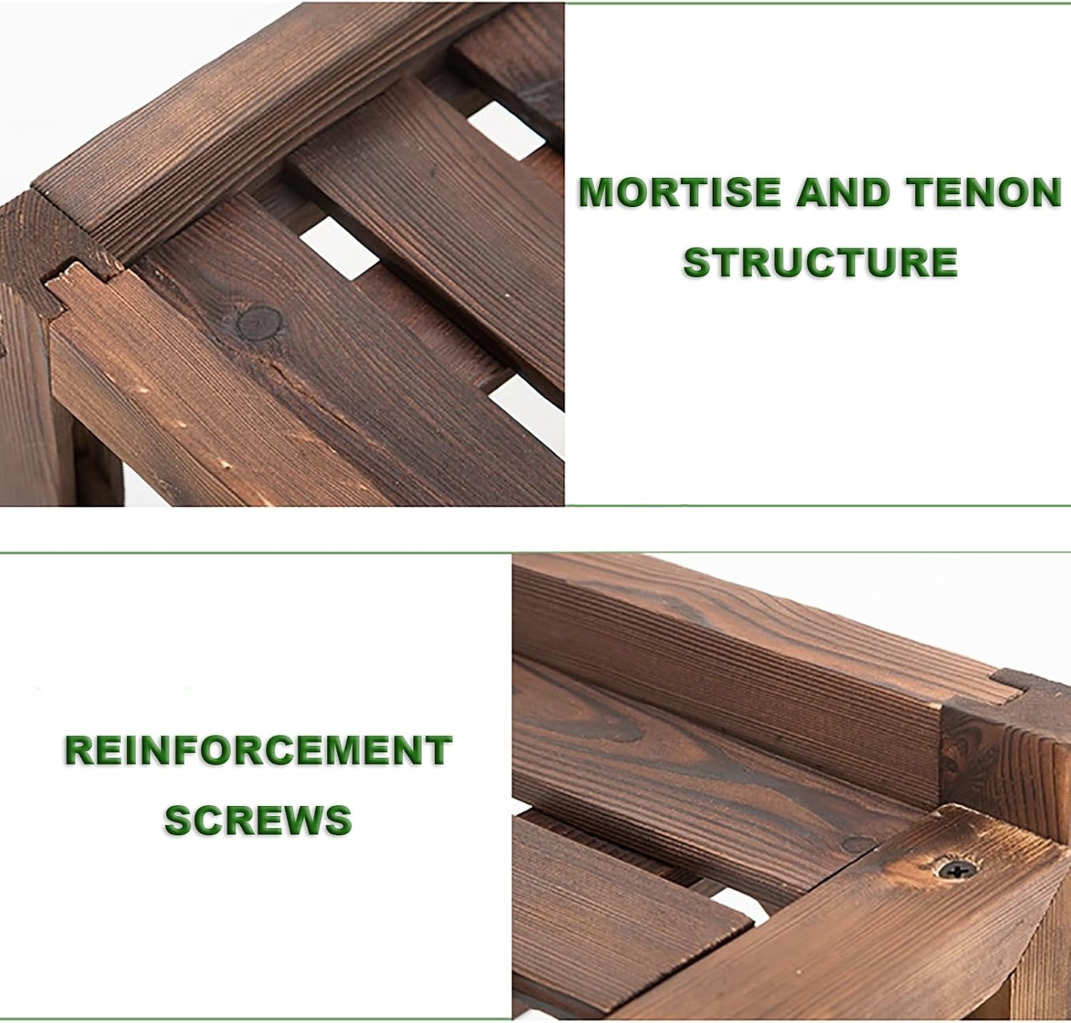  DOSSAE Couverture De Climatiseur En Bois,D'écran De Confidentialité Antivol De La Vie,Cache Climatiseur Pour Unité Extérieure En Bois,Carbonisé, Facile À Installer.