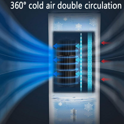 GENERIC Refroidisseur D'air Portable Avec Télécommande, 3 Vitesses Et 12H Minuterie, Ventilateur D'évaporation Silencieux Pour La Maison, Bureau, Chambre à Coucher.Basse Énergie 60W, Roues De Déplacement Faci