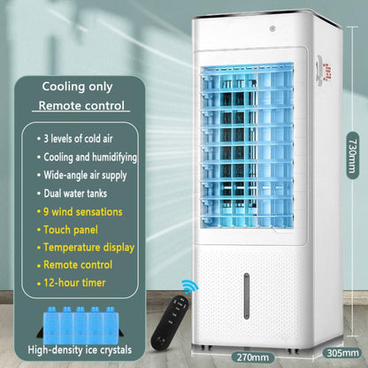 GENERIC Refroidisseur D'air Portable Avec Télécommande, 3 Vitesses Et 12H Minuterie.7L Double Réservoir évaporatif AC Pour Bureau De Chambre.Ventilateur De Ruse Silencieux à épargner D'énergie.