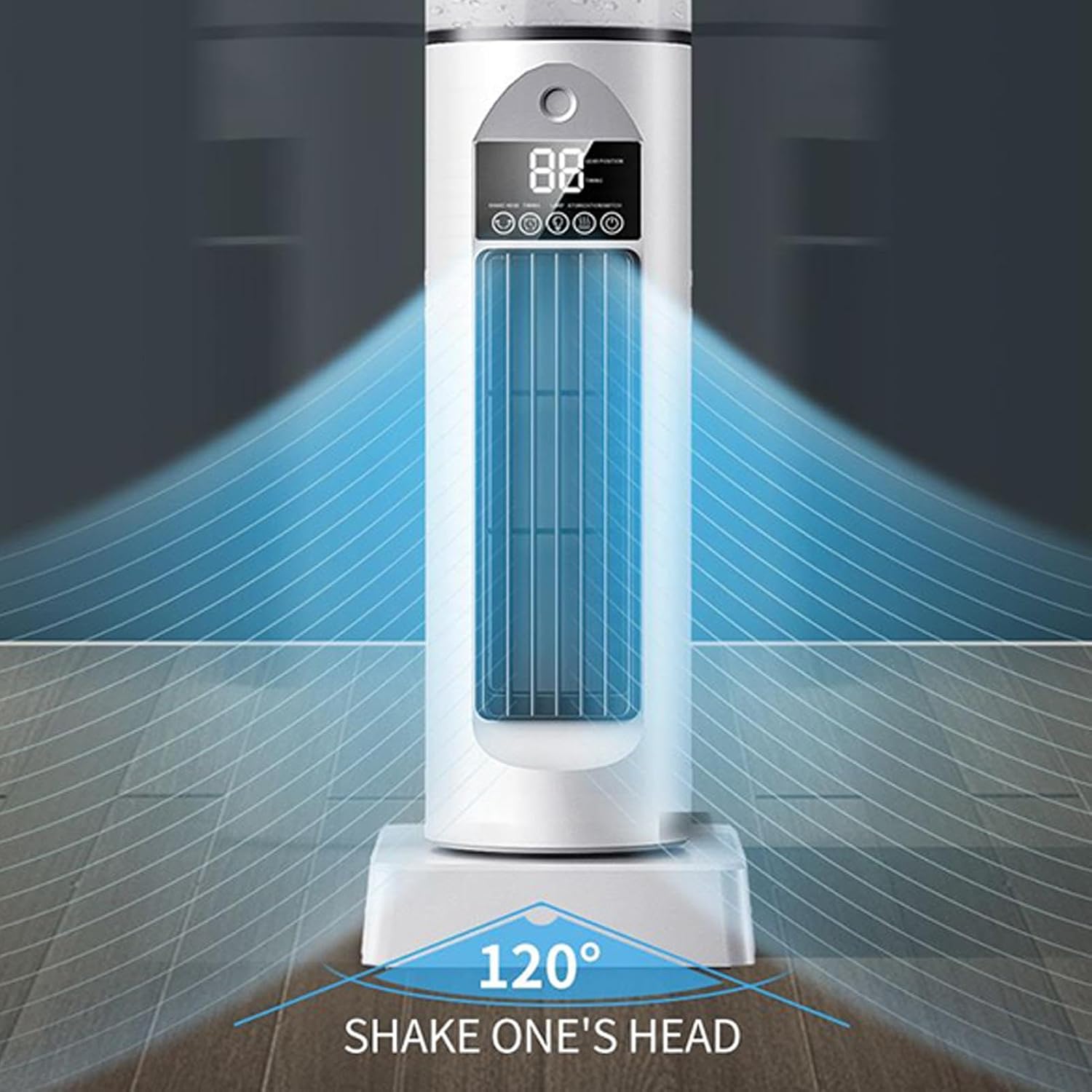  Ventilateur Climatisation Portable Alimenté Par Usb, Réservoir D’eau 230ml | 6 Vitesses Avec Humidification, Ventilateur Rafraichisseur D'air Eau Froide, Pour Bureau