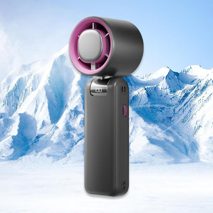 GENERIC Ventilateur à Main Pliable – 3 Vitesses Réglables | Dispositif De Circulation D'air Rechargeable Par USB Pour La Maison, Le Studio, Les Voyages, Le Shopping, Le Camping
