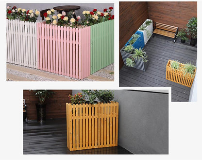 GENERIC Clôture En Bois Massif Pour Climatiseur – Protection Contre La Corrosion Pour Unités Extérieures, Support De Plantes, 100 X 30 X 60 Cm, Décoration De Jardin élégante Pour Cacher Les Unités De