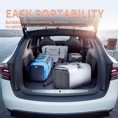  Climatiseur Portable 4800 BTU, 4 En 1 Unité AC Compacte Avec Déshumidificateur, Minuterie Automatique à Faible Bruit Pour Caravane, Camping, VR, Tente
