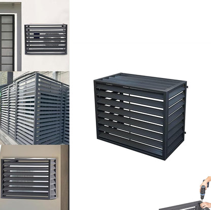  Housse De Protection En Aluminium Pour Climatiseur Et Support De Plantes – Couvercle De Protection Pour Condensateur, Clôture D'intimité Et étagère De Fleurs De Jardin Pour Le Rangement Extérieur Et