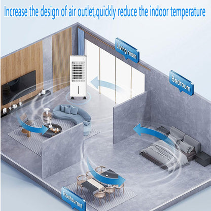 GENERIC Refroidisseur D'air évaporatif Portable, Réservoir De Glace 9L, Ventilateur à 3 Vitesses Et Oscillant, Unité De Refroidissement Silencieuse Avec Minuterie Pour Le Bureau à Domicile, Alternative Altern