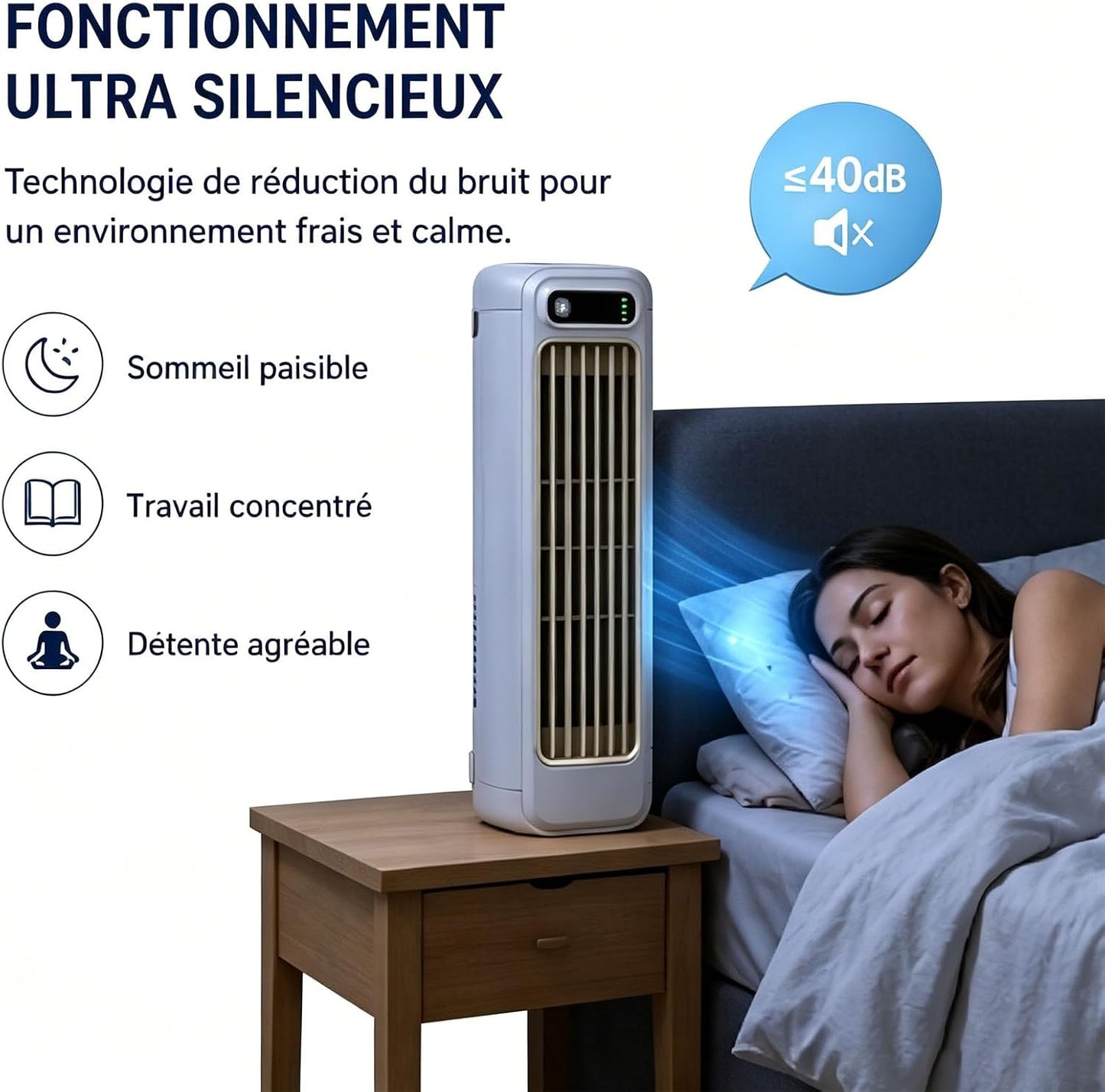  Climatiseur Mural Sans Évacuation – Climatiseur Mobile Portable Froid & Chaud, Climatiseur Portable Mural Ultra Silencieux Avec Télécommande, Minuterie 8H Pour Maison, Bureau (Flower*2)