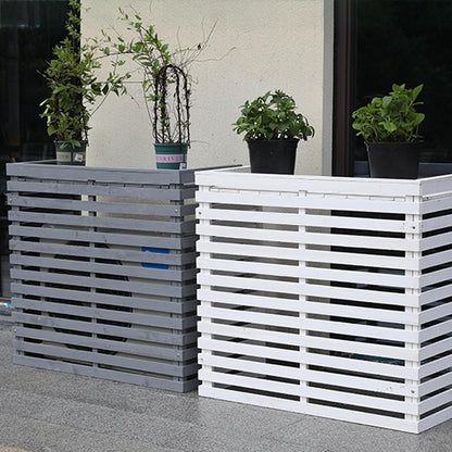  Housse De Protection Robuste Pour Climatiseur Extérieur En Bois, Bouclier De Climatisation Intérieur, Clôture D'intimité Pour Unités De Climatisation Dissimulées