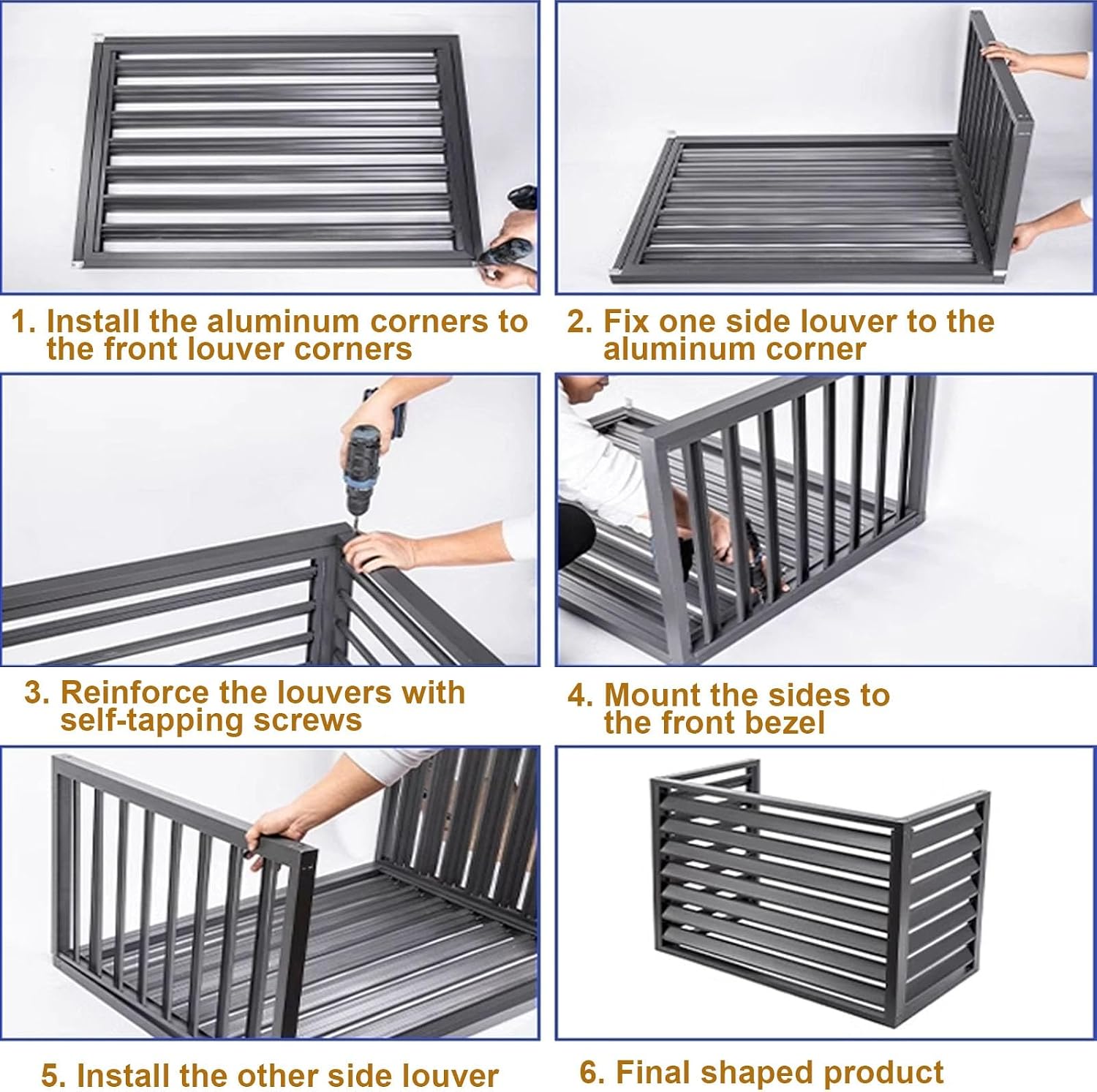 GENERIC Housse De Climatiseur D'extérieur En Aluminium Avec Réduction Du Bruit - Résistante Aux Intempéries - Parfaite Pour Une Utilisation En Extérieur - Protège Les Unités AC Contre Les éléments