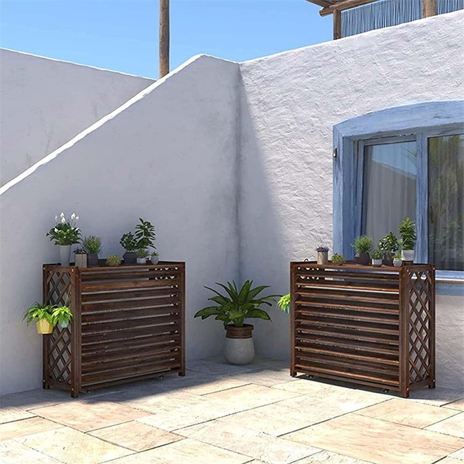  Housse De Protection Pour Climatiseur, Pompe à Chaleur Extérieure, Résistante Aux Intempéries, Pour Unité De Climatisation Pour Extérieur, Convient Aux Condensateurs De 115 X 54 X 95 Cm