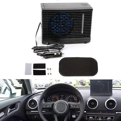  Ventilateur Portable Pour Voiture Avec Climatiseur Réglable Et Refroidissement Par évaporation Pour Améliorer Le Flux D'air Et Le Confort De L'habitacle Du Véhicule