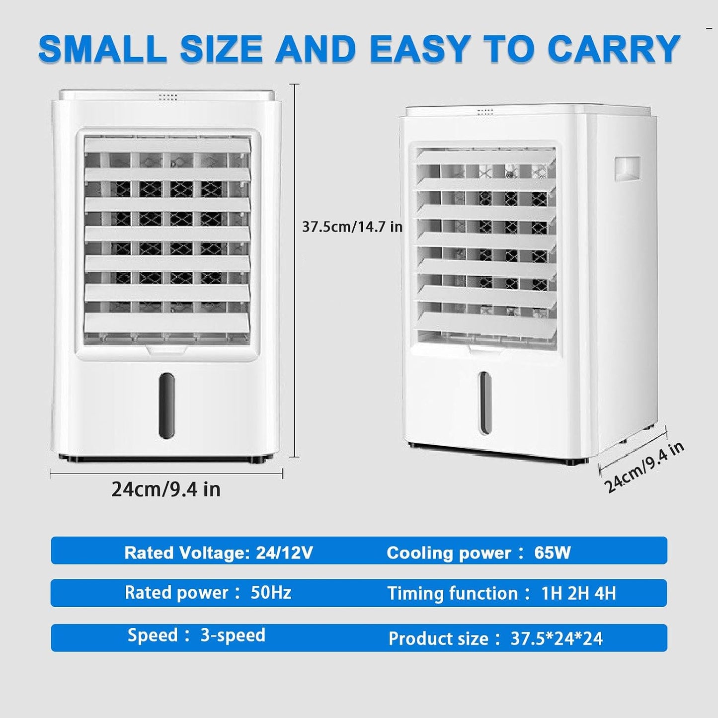  Climatiseur Portable Avec Télécommande, 4 En 1, 3 Modes De Refroidissement, Minuterie 1/2/4 H, Rideau Humide Épais, Épais Et Élargi, Pour La Maison, Le Bureau Ou La Chambre 12v