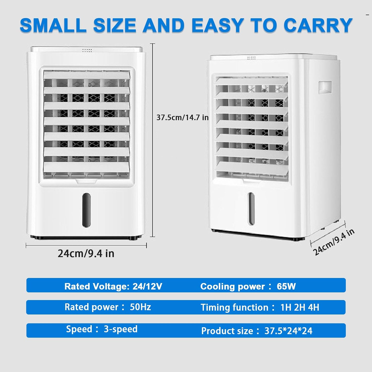  Climatiseur Portable Avec Télécommande, 4 En 1, 3 Modes De Refroidissement, Minuterie 1/2/4 H, Rideau Humide Épais, Épais Et Élargi, Pour La Maison, Le Bureau Ou La Chambre 12v