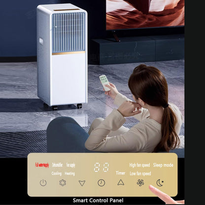  Climatiseur Portable Smart AC Unit Avec Ventilateur Cool Déshumidificateur, 24H Timer Remote, Oscillation 120 °, Aucun Kit De Fenêtre Requis Pour Le Bureau D'étage