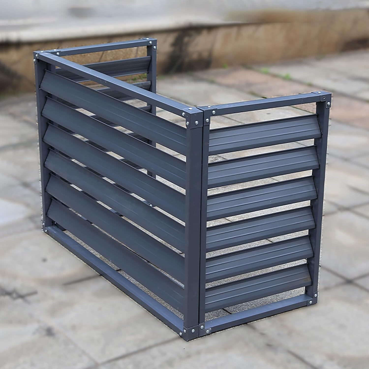 GENERIC Housse De Protection Pour Climatiseur Extérieur – Housse De Protection En Aluminium Toutes Saisons Pour Unités AC, Idéale Pour Les Panneaux De Clôture Autoportants Et Les Boîtiers De Poubelles