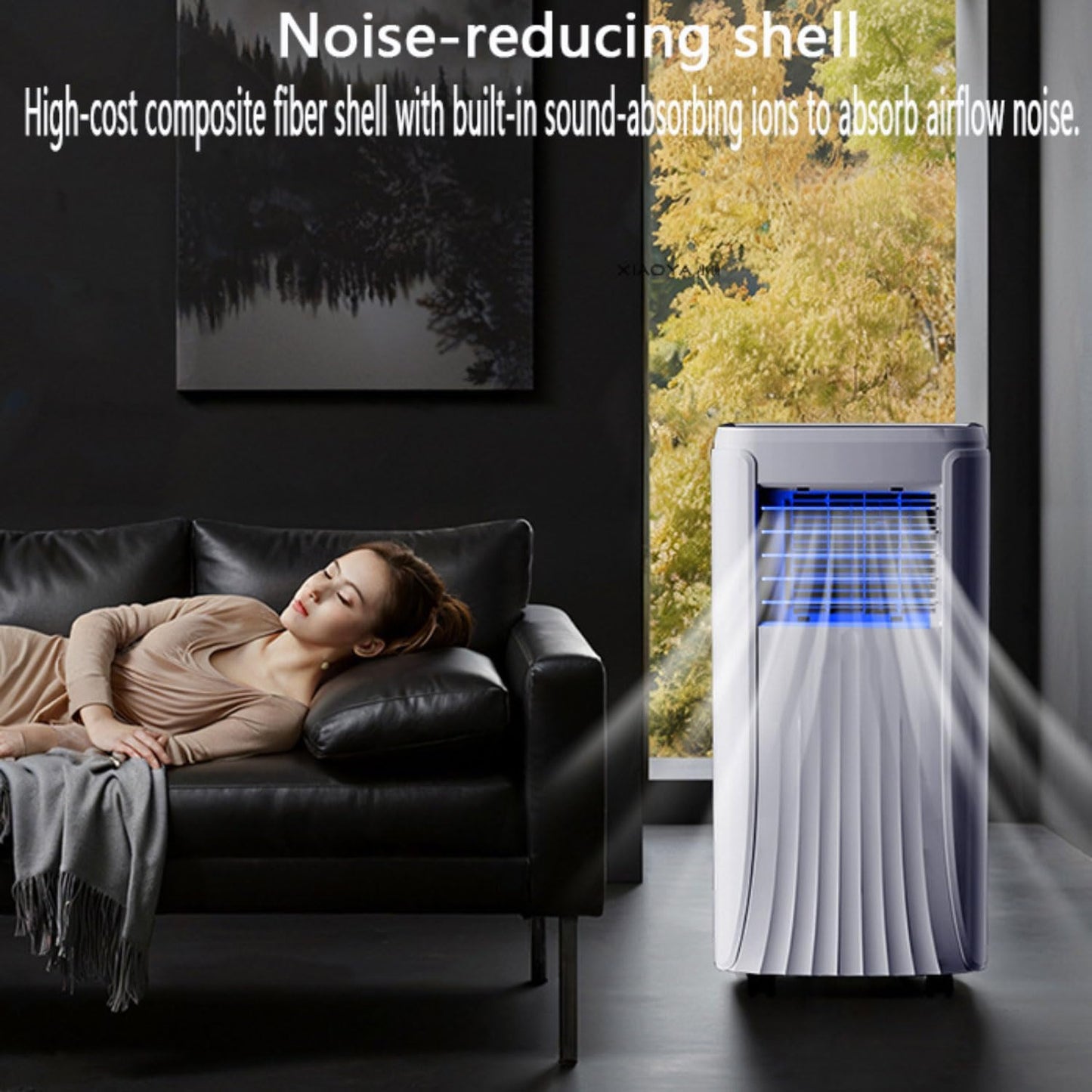 GENERIC Climatiseur Portable Avec Télécommande, Silencieux Et Doté D'un Ventilateur Et D'un Déshumidificateur, Avec Minuterie 24 H. Idéal Pour La Chambre, Le Bureau Ou Le Camping.