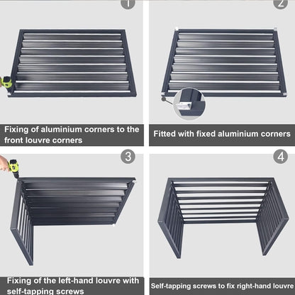 GENERIC Couvercle En Aluminium Robuste Pour Climatisation - Protection Anti-vol Et Réduction Du Bruit Pour Unités Extérieures - Boîtier De Pompe à Chaleur Et Climatiseur Pour Toutes Les Conditions
