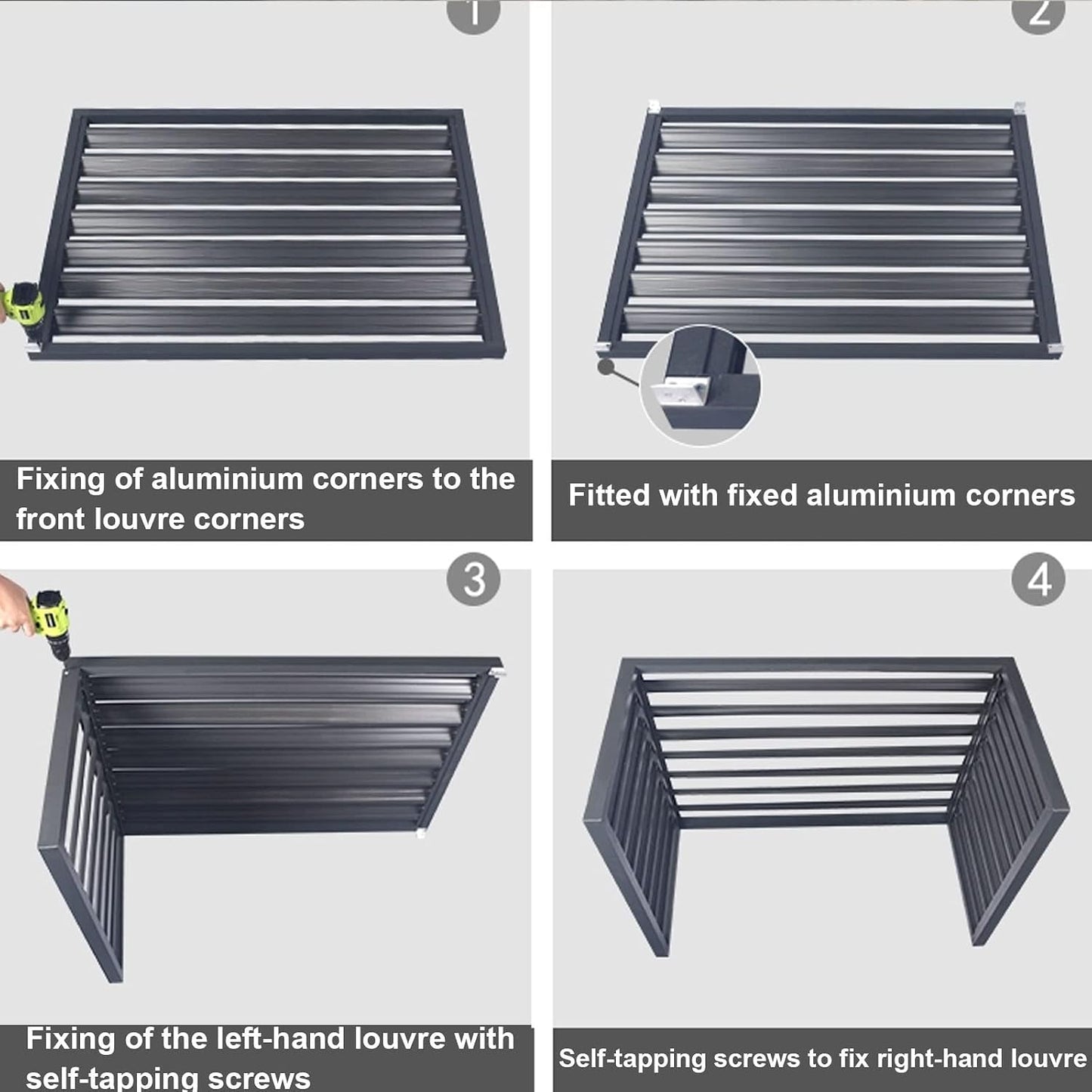 GENERIC Housse De Protection Pour Climatiseur Extérieur – Boîtier De Pompe à Chaleur En Aluminium Pour Unités De Climatisation Extérieures, Design Résistant Aux Intempéries