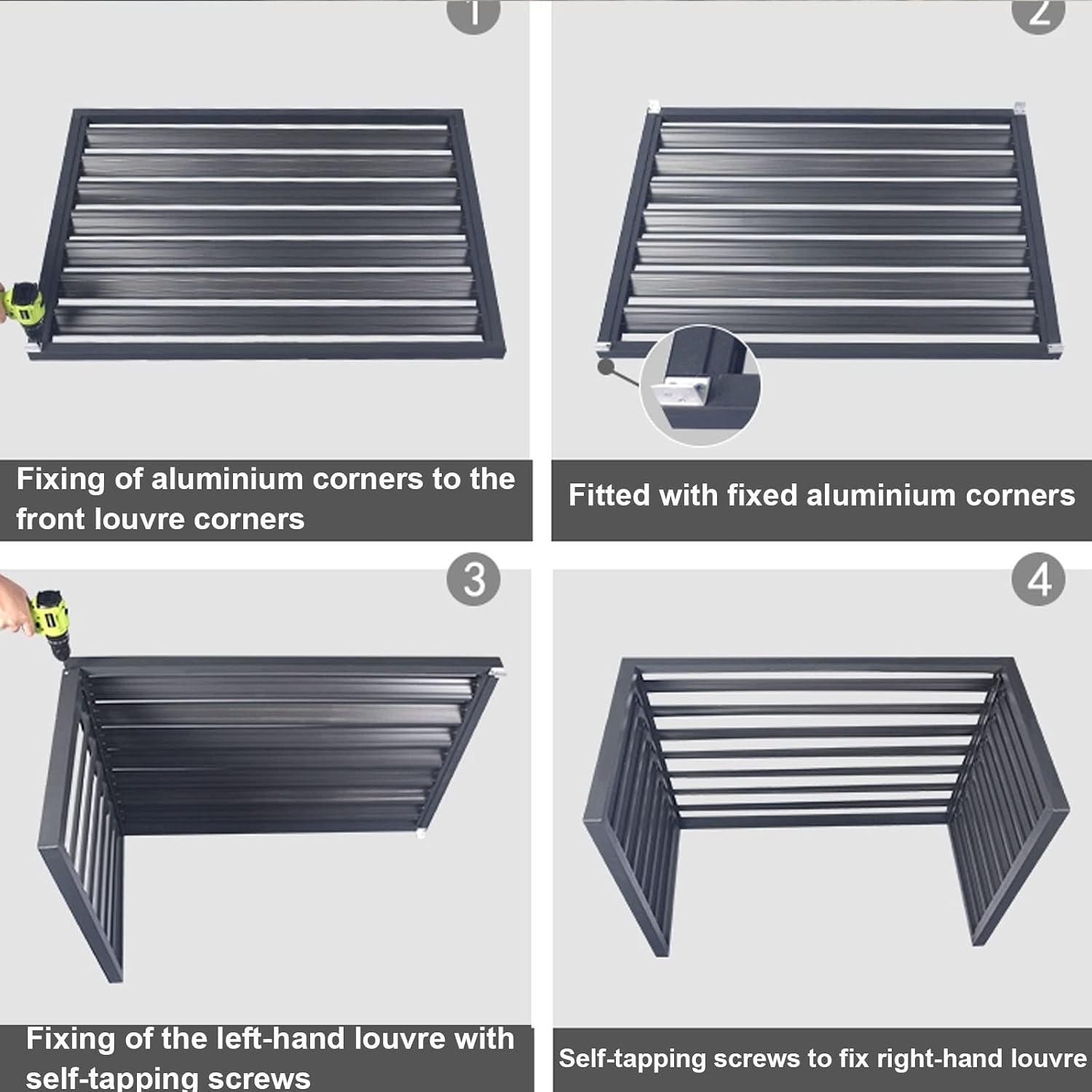  Housse De Protection En Aluminium Pour Climatiseur Extérieur Et Pompe à Chaleur - Protection Contre Les Intempéries - Ajustement Universel Pour Tous Les Climatiseurs
