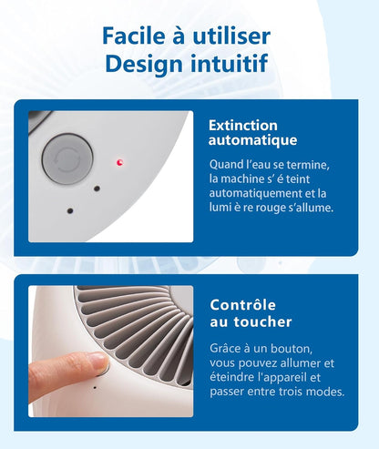  Mini Humidificateur 2,5 Litres, Humidificateur D'air Pour Chambre à Coucher, Bureau, Hôtel, Chambre à Coucher, USB, Sans Brouillard, Petite Chambre D'enfant, Batterie De Bébé