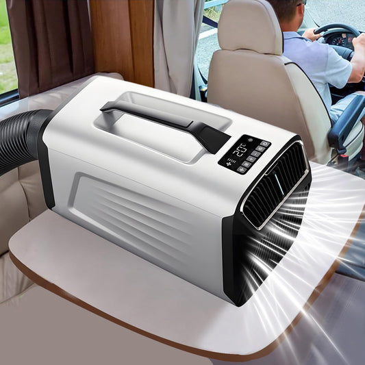  Climatiseur De Camping Portable - 6000 BTU 4-en-1 Unité Avec Télécommande, Refroidissement, Ventilateur, Déshumidification, Modes De Sommeil, Panneau Tactile à 3 Vitesses Pour La Tente Ou L'utilisatio