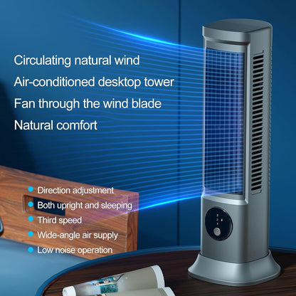  Cooling Ace Climatiseur De Refroidissement Réglable Avec 3 Vitesses, Portable, Rechargeable, Silencieux, Gris