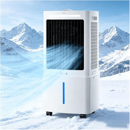 GENERIC Ventilateur De Refroidissement D'air 3 En 1, Réservoir D'eau De 25 L, Oscillation Automatique à 120°, 3 Vitesses De Ventilateur, Refroidissement Par Rideau D'eau, For Terrasse Et Appartement