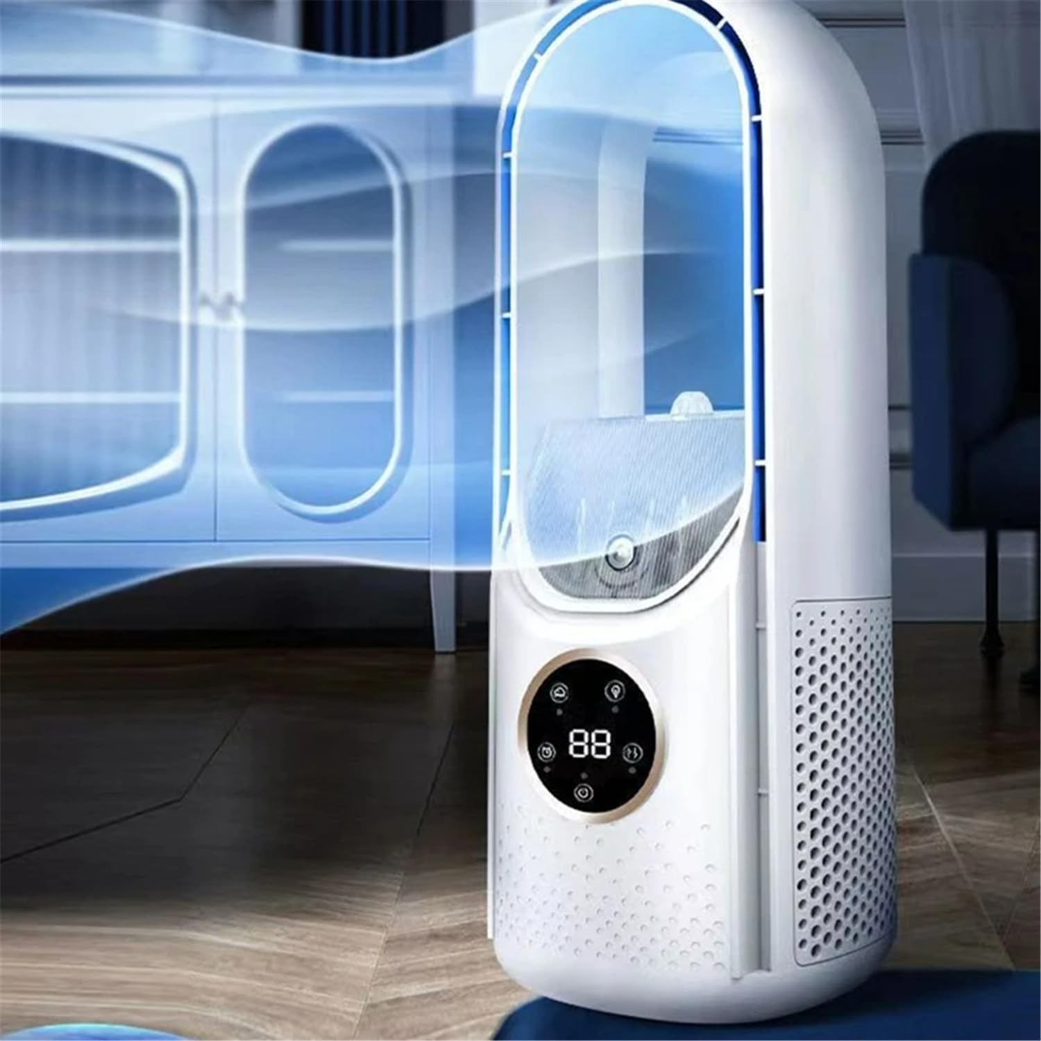 GENERIC Ventilateur De Refroidissement Portable Alimenté Par USB Avec 6 Vitesses De Vent - Fonction D'humidification En 3 Secondes - Parfait Pour La Maison, La Chambre à Coucher, Le Bureau, Excellente Idée