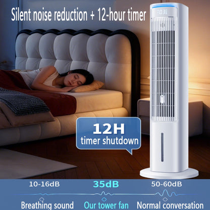 GENERIC Ventilateur De Tour De Refroidissement De Marais, Climatiseur De Réservoir De 4L Avec Oscillation, 3 Vitesses, Fonctionnement Silencieux, Packs De Minuterie Et De Glace, Contrôle Tactile Pour Le Burea