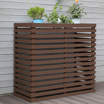  Housse De Protection En Bois Pour Climatiseur D'extérieur – Clôture élégante Pour Dissimuler L'unité De Climatisation Résistante Aux Intempéries Pour Une Utilisation En Extérieur