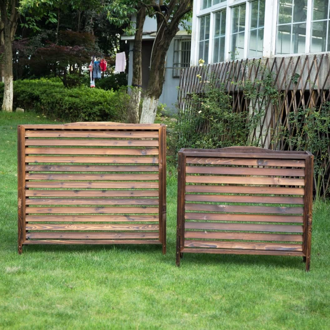  Clôture De Climatiseur De Fenêtre, Clôture De Confidentialité Pour Climatiseur, Support De Fleurs à Persiennes, Grille En Bois Anticorrosion, étanche
