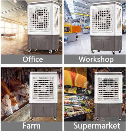 GENERIC Ventilateur De Refroidisseur D'air évaporatif Portable De 40L Avec Télécommande, Modes 3 Vitesses, Heureuse Et Roues De 7.5H, Humidificateur De Brime Silencieux Pour La Cuisine De Bureau De Chambre à